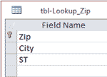 lookup Zip Zip Lookup Table