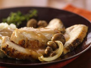 Turkey Smothered in Wild Mushrooms