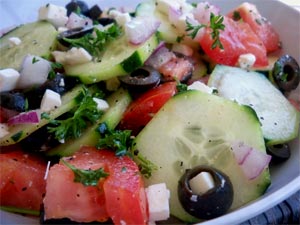 Tangy Cucumber & Tomato Salad